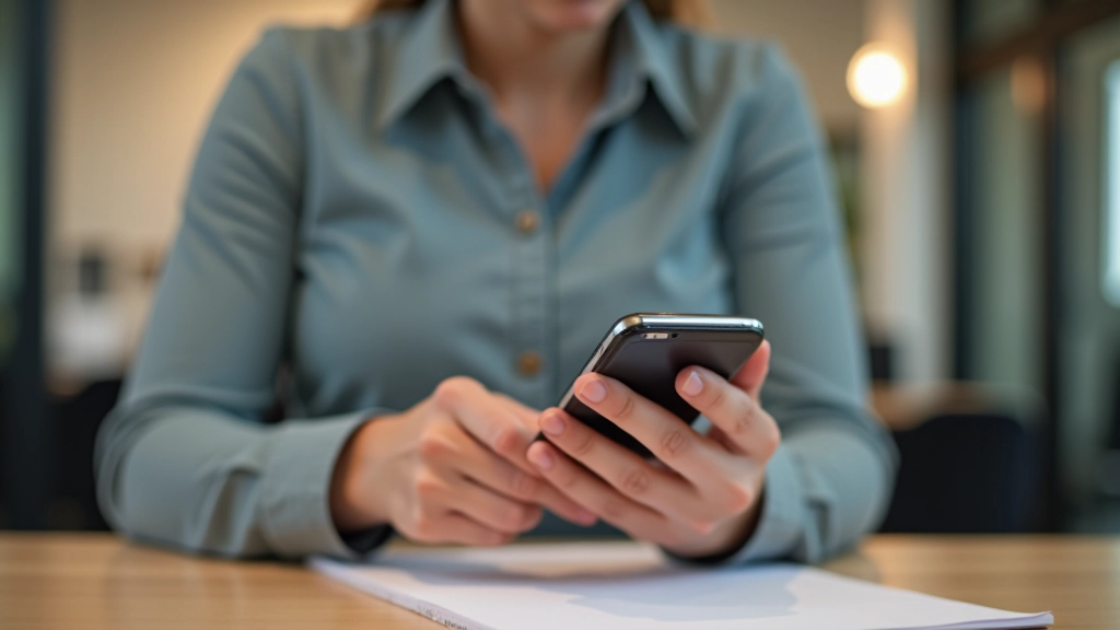 Person using a smartphone to book an escape room online, sitting at a table with a calendar and notebook