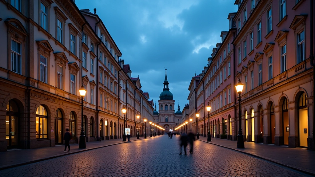 Vilnius city center with historic and modern architecture